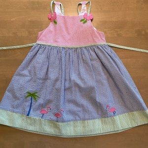 Seersucker Flamingo Boutique dress